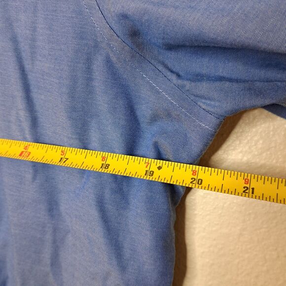 Eddie Bauer Women Shirt Blue Wrinkle Resistant Stretch Size M Button Up - Picture 3 of 10